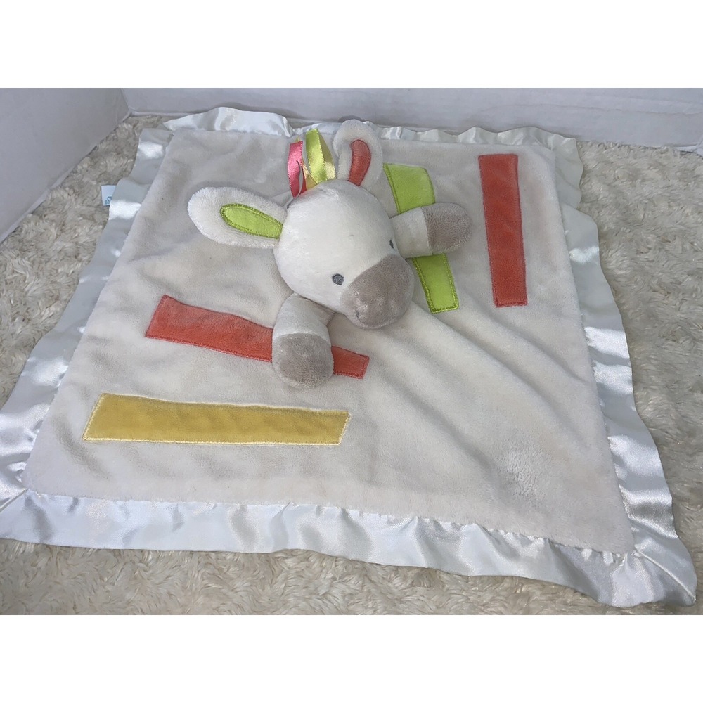 Douglas Baby Lovey Security Blanket Horse Or‎ Zebra Stripes On Blanket EUC HG9